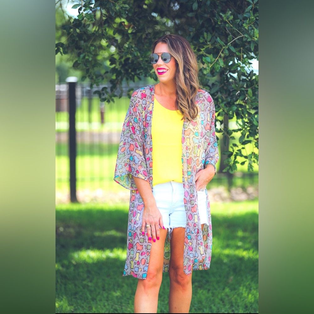 Jess Lea Women's Sydnee Multi Snake Kimono
